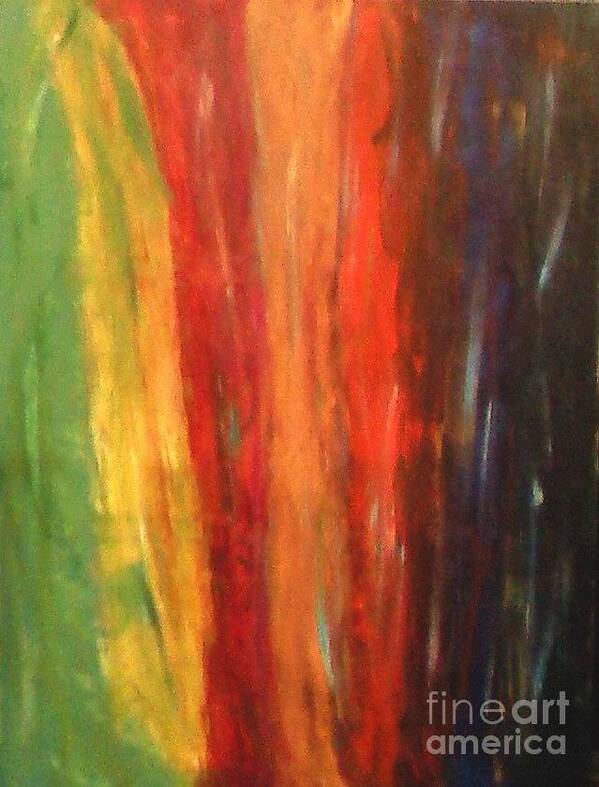 Abstract Poster featuring the painting Colorfall #1 by Leslie Revels