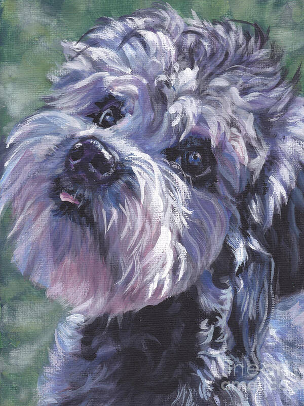 Dandie Dinmont Terrier Poster featuring the painting Dandie Dinmont Terrier #1 by Lee Ann Shepard
