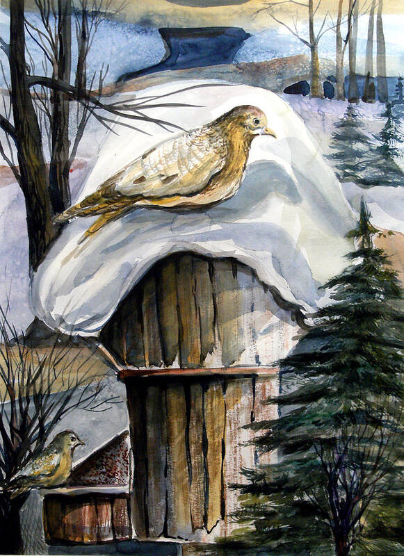 Bird Poster featuring the painting Let There Be Peace by Mindy Newman