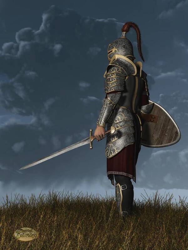 Knight Poster featuring the digital art Knight of the Storm #1 by Daniel Eskridge