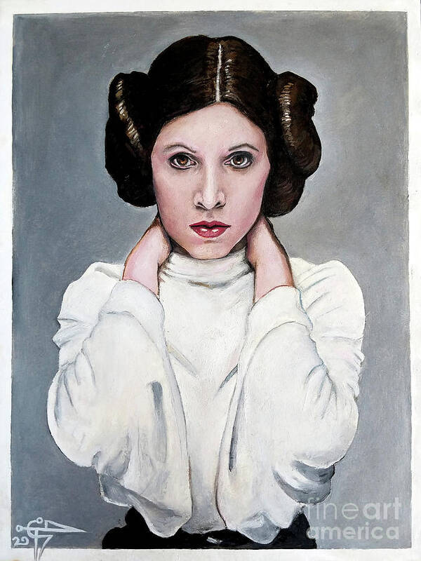 Leia Poster featuring the painting Leia #1 by Tom Carlton