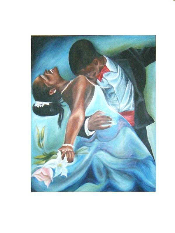 Beautiful Poster featuring the painting Love Dance by Olaoluwa Smith