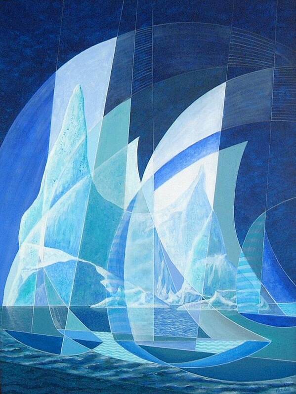 Sails Poster featuring the painting North Run #1 by Douglas Pike