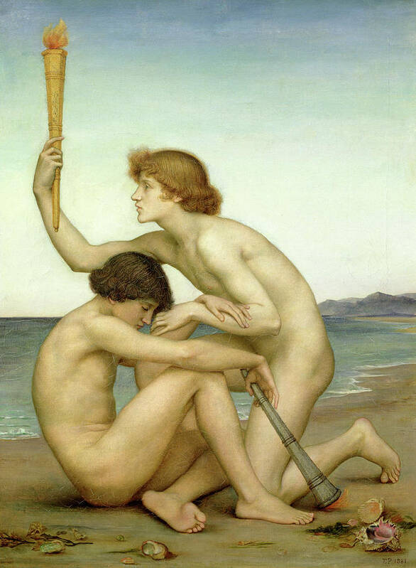 Phosphorus Poster featuring the painting Phosphorus and Hesperus #3 by Evelyn De Morgan