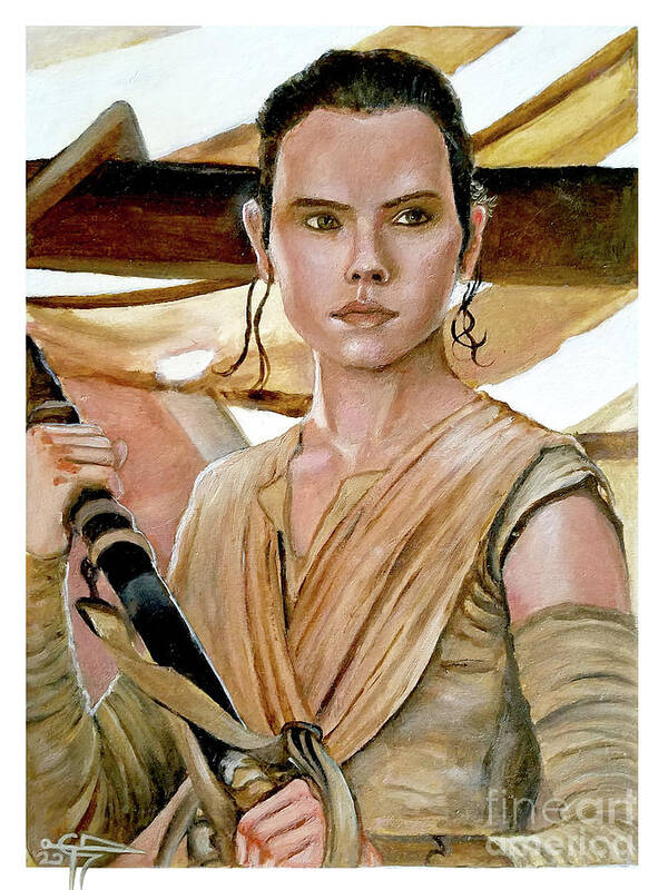 Rey Poster featuring the painting Rey #1 by Tom Carlton