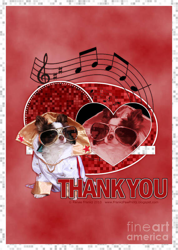 Chihuahua Poster featuring the digital art Thank You - Thank You Very Much #1 by Renae Crevalle