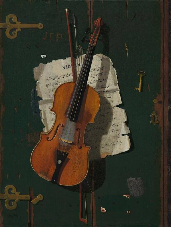 Painting Poster featuring the painting The Old Violin #1 by Mountain Dreams