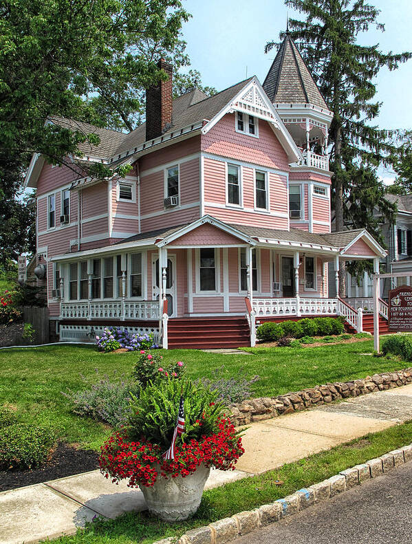 Pink Poster featuring the photograph The Pink House #1 by Dave Mills