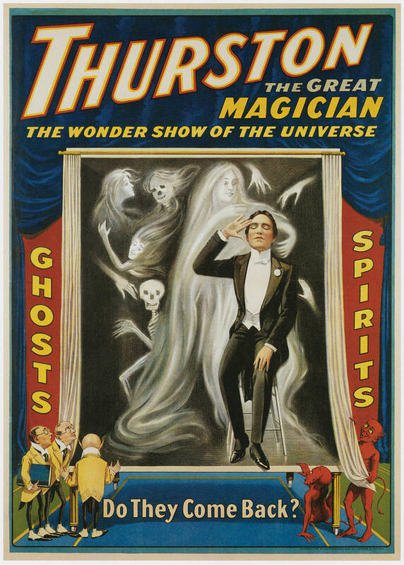 Thurston Poster featuring the painting Thurston the Great Magician #1 by Unknown