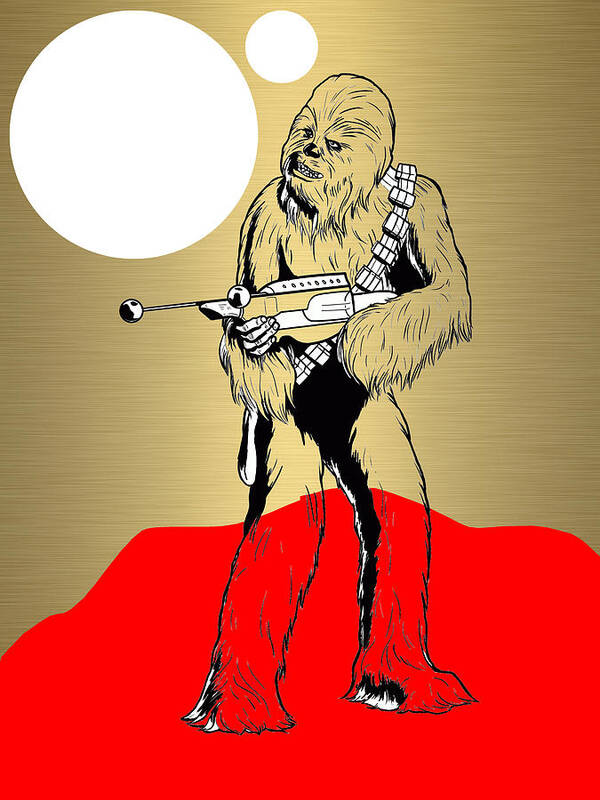 Chewbacca Poster featuring the mixed media Star Wars Chewbacca Collection #11 by Marvin Blaine