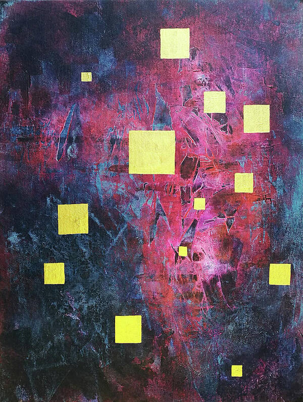 Abstract Poster featuring the painting 13 Squares by Adam Laughlin