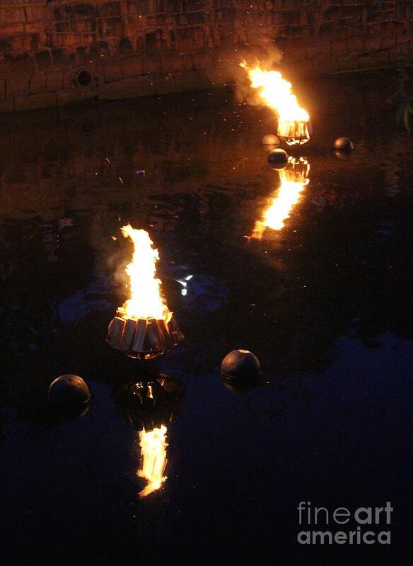 Providence Poster featuring the photograph WaterFire #17 by Deena Withycombe