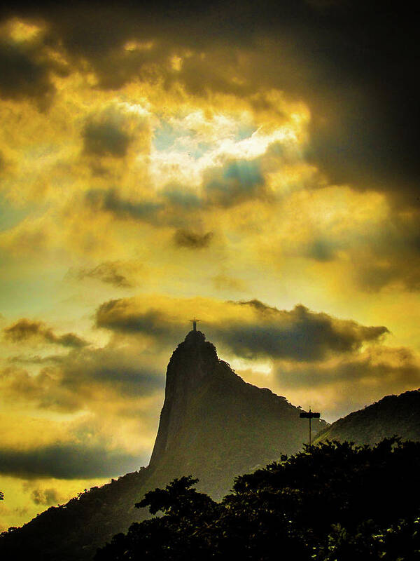 Ipanema Beach Poster featuring the photograph Cristo Redentor #18 by Cesar Vieira