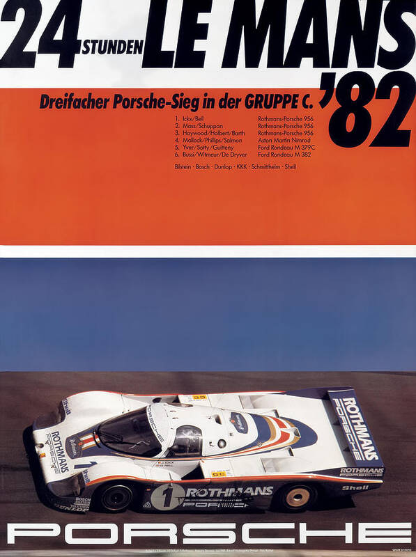 24 Hours Of Le Mans Poster featuring the photograph 1982 24hr Le Mans by Georgia Clare