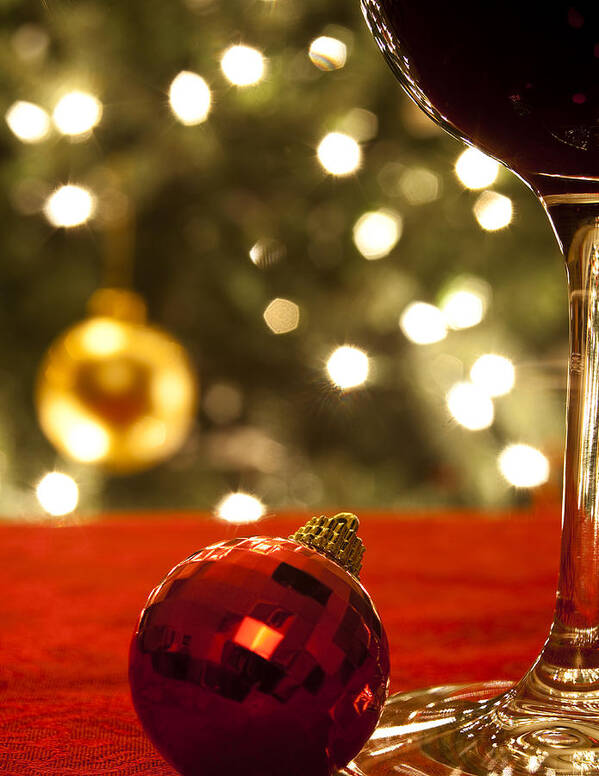 Christmas Poster featuring the photograph A Drink by the Tree #2 by Andrew Soundarajan