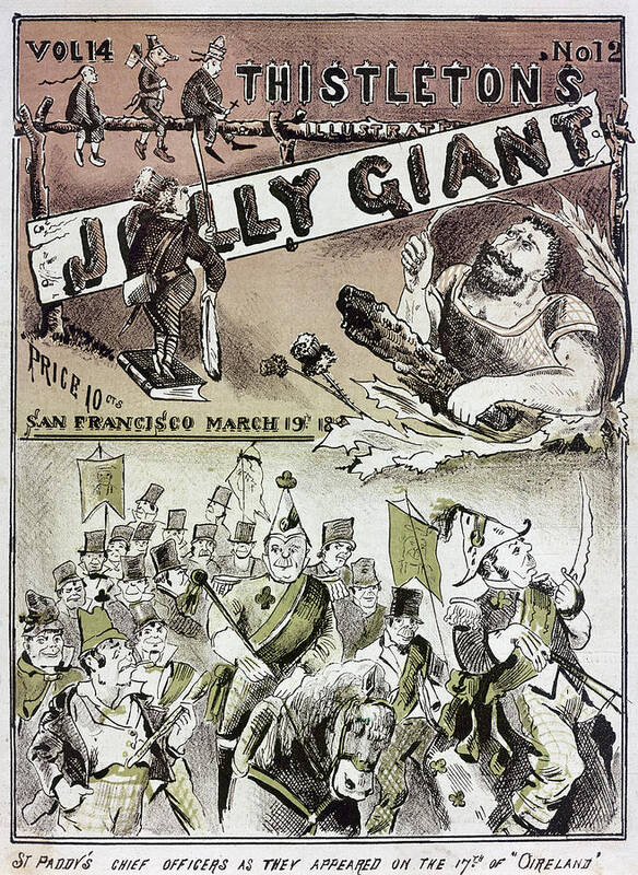 1880 Poster featuring the photograph Anti-immigrant Cartoon #2 by Granger