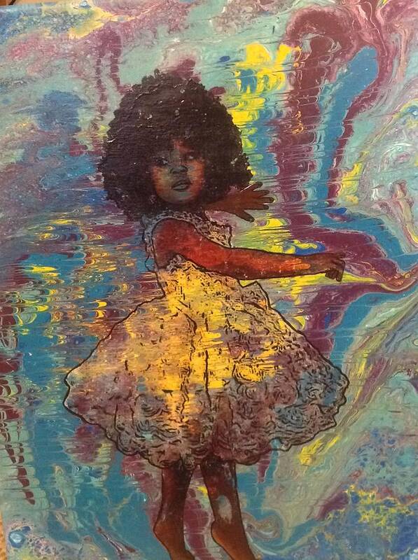 Acrylic Painting Poster featuring the painting Baby Dancer #2 by Karen Buford