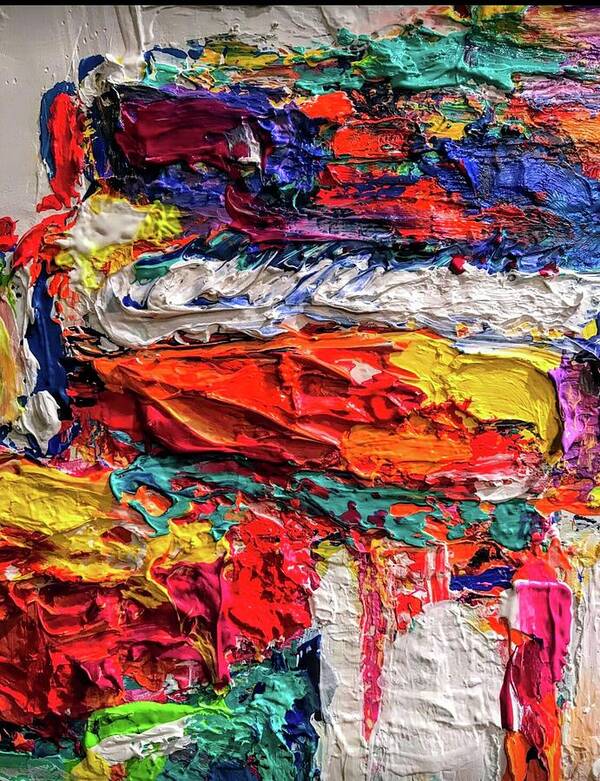 Abstract Painting Poster featuring the painting Boom of the tingling strings #2 by Heather Roddy