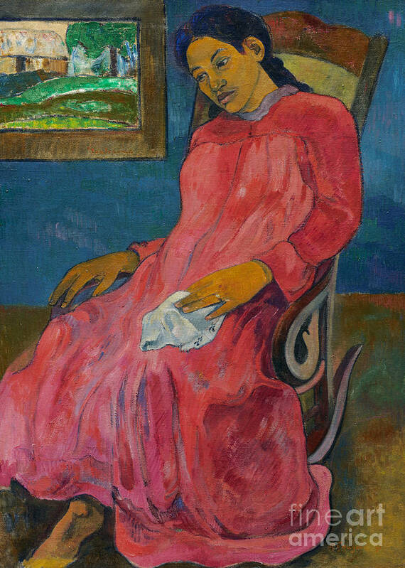 Gauguin Poster featuring the painting Faaturuma, Melancholic by Paul Gauguin