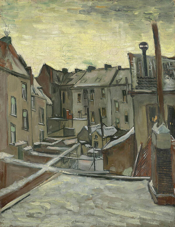 Vincent Van Gogh Poster featuring the painting Houses Seen From The Back #4 by Vincent Van Gogh
