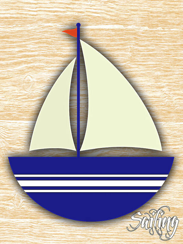 Sailing Poster featuring the mixed media Sailing Collection #3 by Marvin Blaine