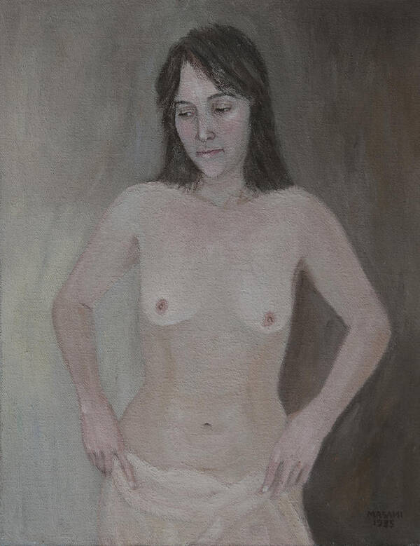 Nude Poster featuring the painting Nude Study #4 by Masami Iida