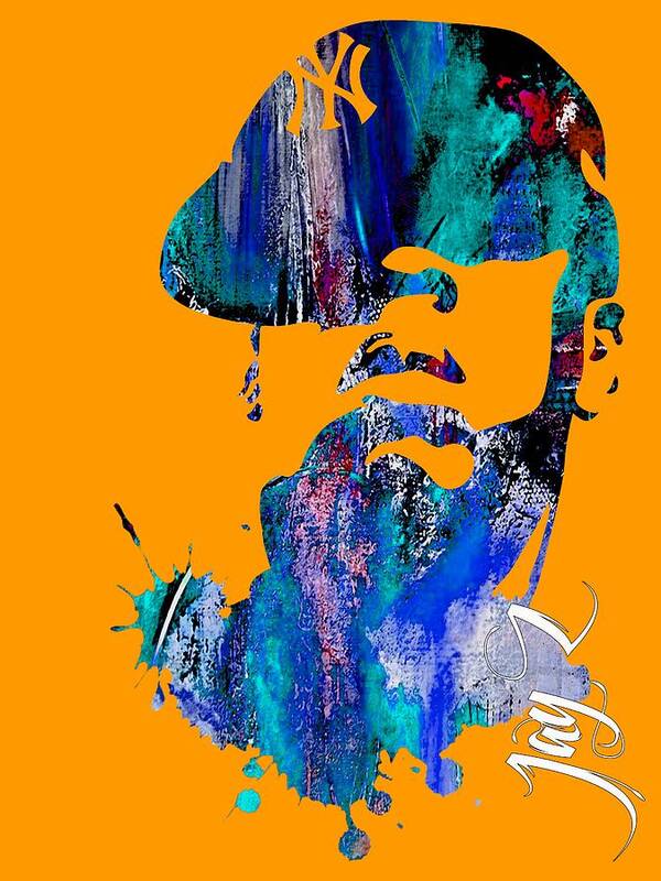 Jay Z Art Poster featuring the mixed media Jay Z Collection #40 by Marvin Blaine