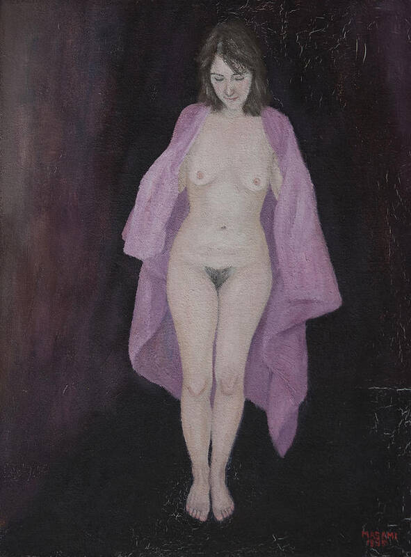 Nude Poster featuring the painting Nude Study #6 by Masami Iida
