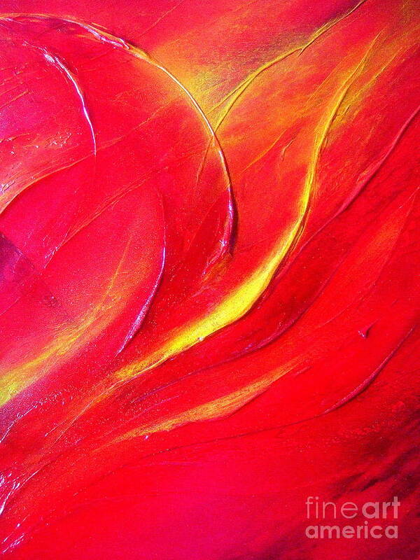 Energy.sunrise.light.brilliant.crystal Poster featuring the painting Energy #2 by Kumiko Mayer