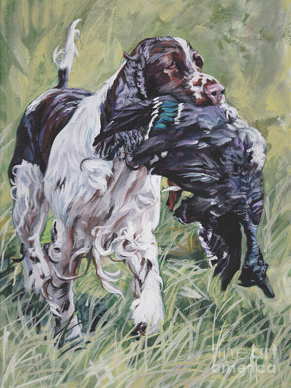 English Springer Spaniel Poster featuring the painting English Springer Spaniel #7 by Lee Ann Shepard