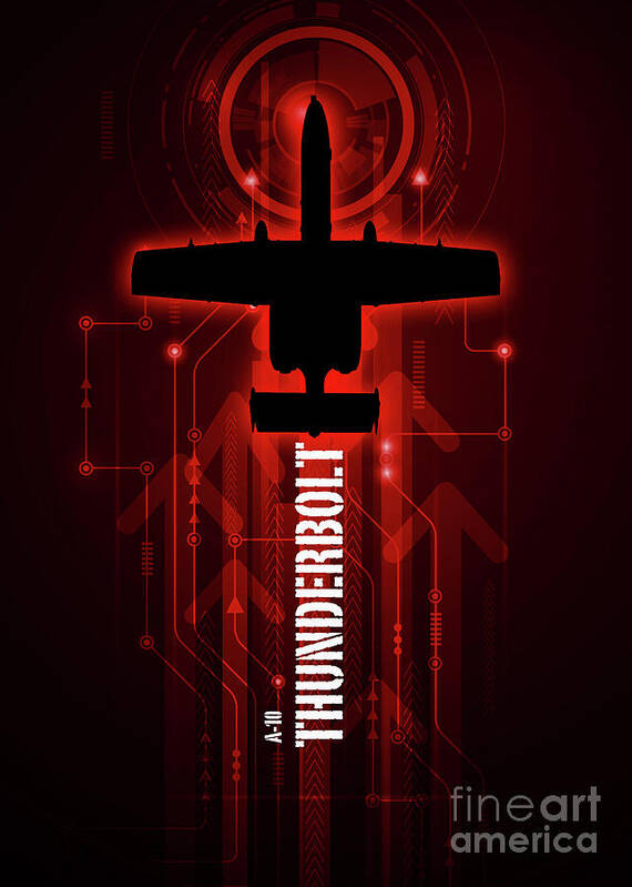 A10 Poster featuring the digital art A-10 thunderbolt Digital by Airpower Art