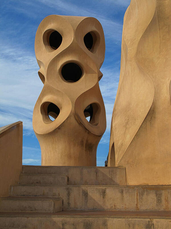 Chimney Of The Pedrera Poster featuring the photograph A Beautiful Chimney of the Pedrera by Dave Mills