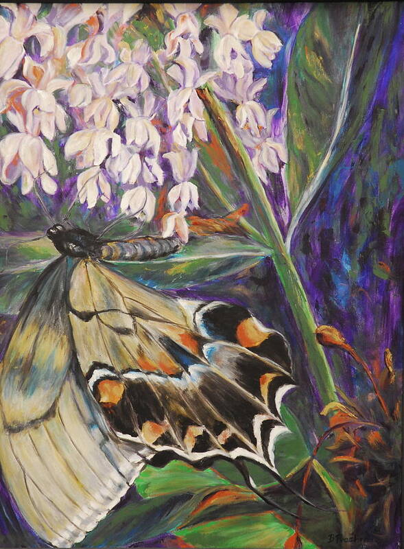 Butterfly Poster featuring the painting A Different View by Bonnie Peacher