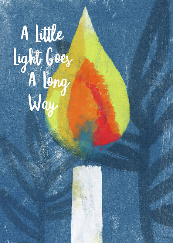 Candle Poster featuring the mixed media A Little Light- Art by Linda Woods by Linda Woods