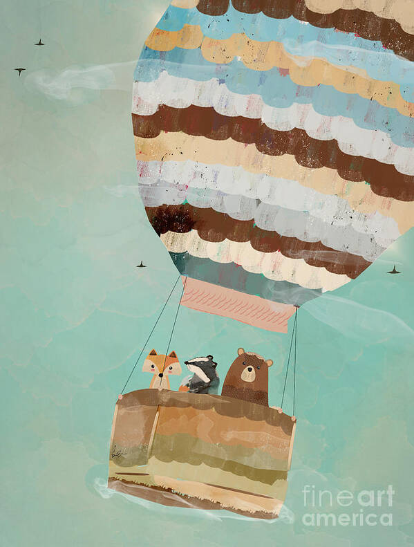 Animals Poster featuring the painting A Wondrous Little Adventure by Bri Buckley