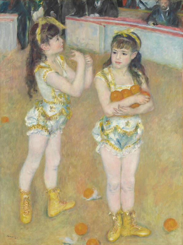 Francisca And Angelina Wartenberg Poster featuring the painting Acrobats at the Cirque Fernando by Auguste Renoir