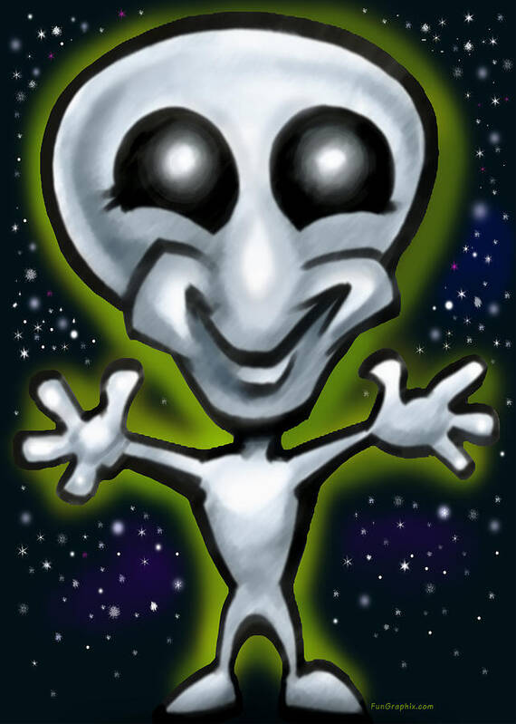Alien Poster featuring the digital art Alien by Kevin Middleton