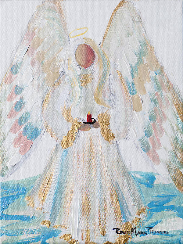 Angel Poster featuring the painting Angel of Winter by Robin Pedrero