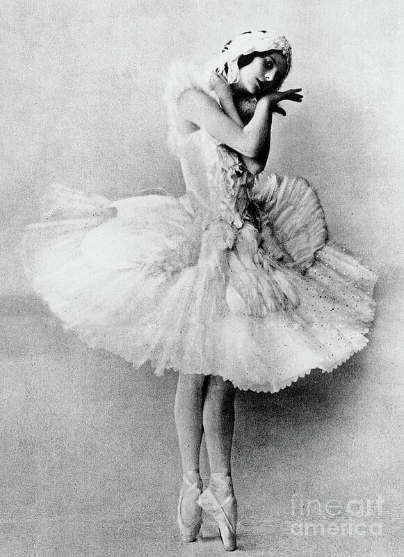 Anna Pavlova Poise Poster featuring the photograph Anna Pavlova in the role of the Dying Swan by Russian School
