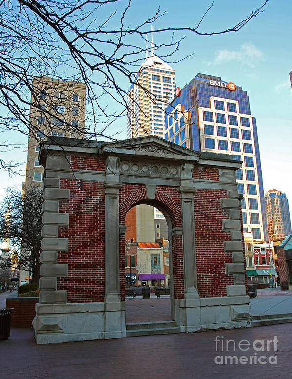 Indy Indianapolis Poster featuring the photograph Arch in Indianapolis by Steve Gass