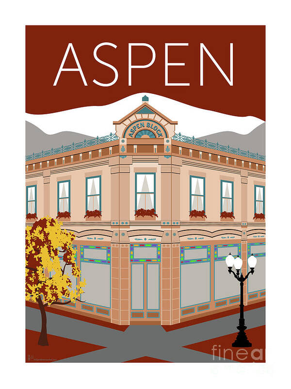 Colorado Poster featuring the digital art Aspen Maroon by Sam Brennan