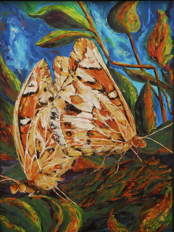 Butterfly Poster featuring the painting Attracted by Bonnie Peacher