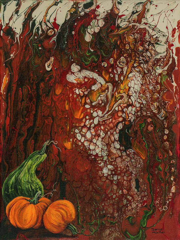 Abstract Poster featuring the painting Autumn Harvest by Darice Machel McGuire