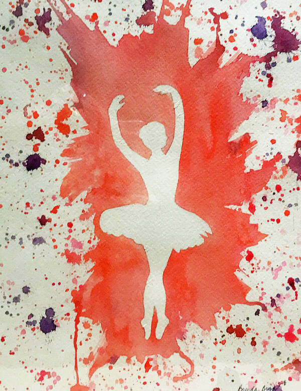 Ballerina Poster featuring the painting Ballerina Euphoria by Brenda Brown