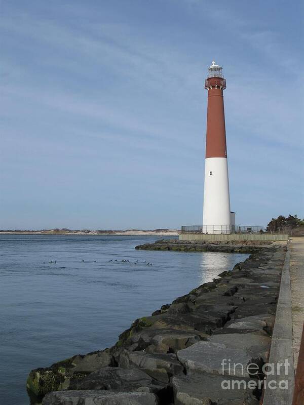 Landscapes Poster featuring the photograph Barnegat Lighthouse by Amanda Lenard