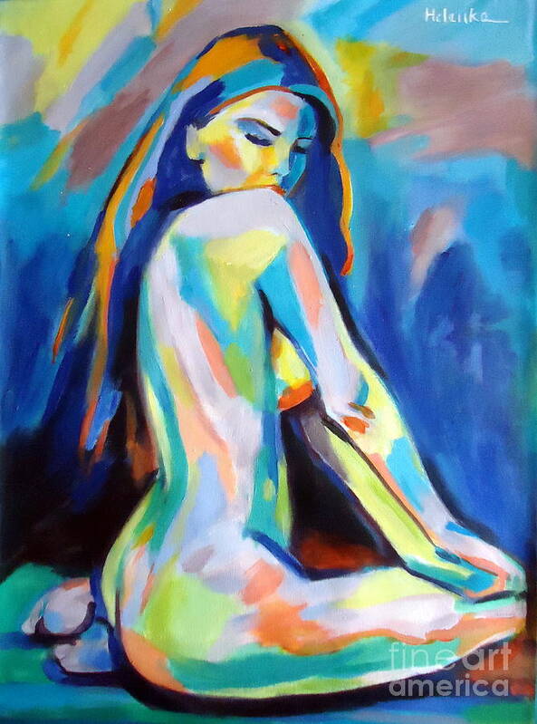 Nude Figures Poster featuring the painting Belle by Helena Wierzbicki