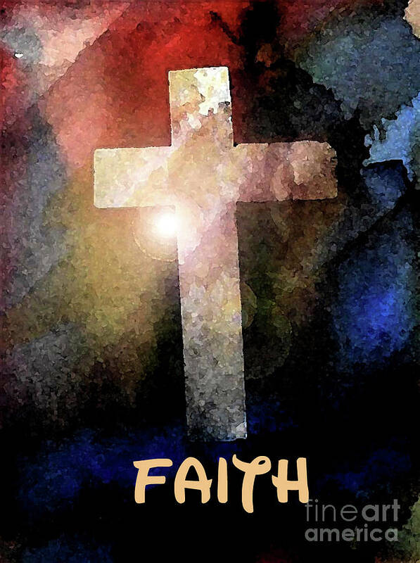 Biblical Poster featuring the painting Biblical-Faith by Terry Banderas