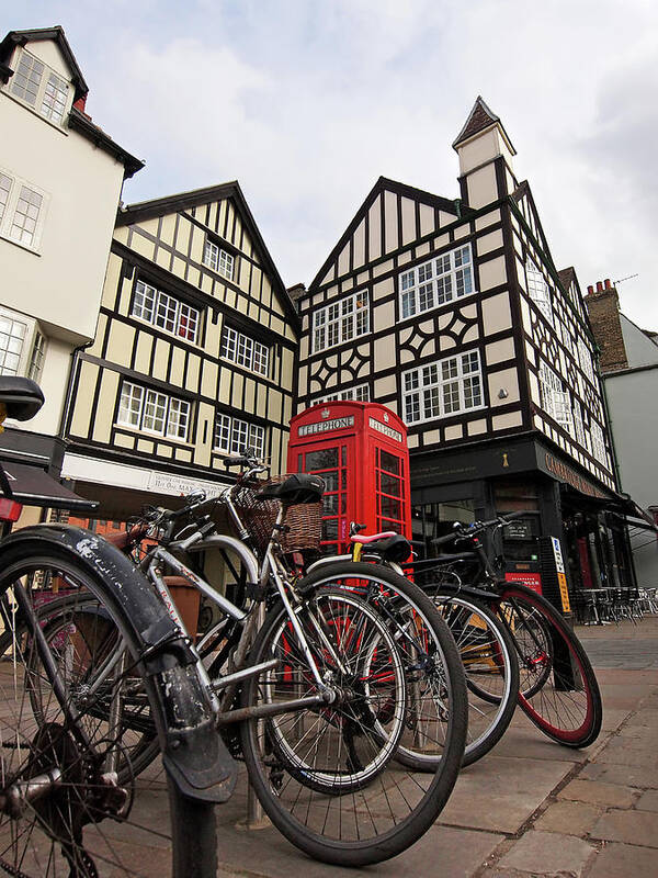 Bicycle Poster featuring the photograph Bikes Galore in Cambridge by Gill Billington