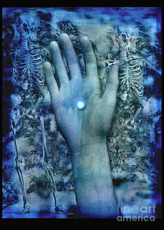 Death Poster featuring the digital art Bleu Danse Macabre by Digital Crafts