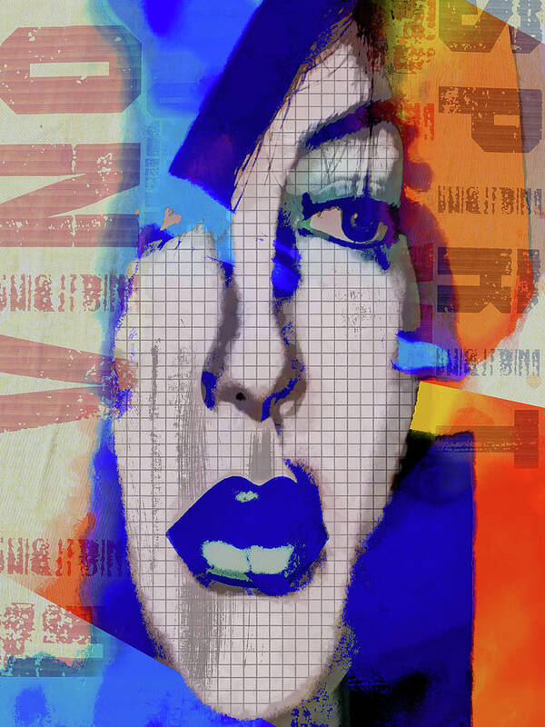 Lips Poster featuring the photograph Blue lips by Gabi Hampe